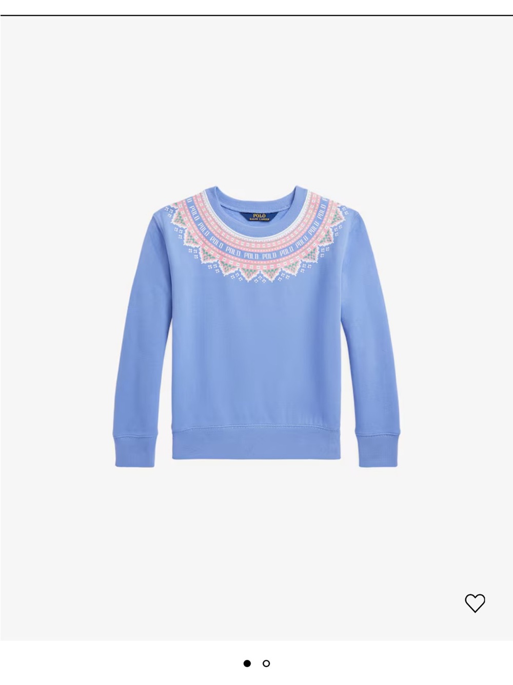 Polo Ralph Lauren Felpa fair isle sweater size kids XL